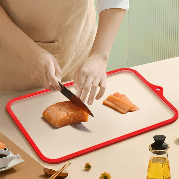 RKSTN Tempered Glass Cutting Board Transparent Tempered Glass Vegetable Board Fruit and Vegetable Cooking Board Double Sided Kitchen Nonslip High Temperature Resistance Chopping Board Kitchen Gadgets