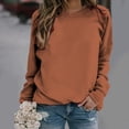 thumbnail image 2 of Pompotops Femmes Manches Longues Chemises Décontractées Imprimé Col Rond Chandail en Molleton Chandail Tunique Ample Liquidation, 2 of 7