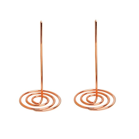 

2 Pcs Rose Golden Menu Summons Fork Invoice Document Notes Metal Needle Folder Storage Products for Office Home Kitchen