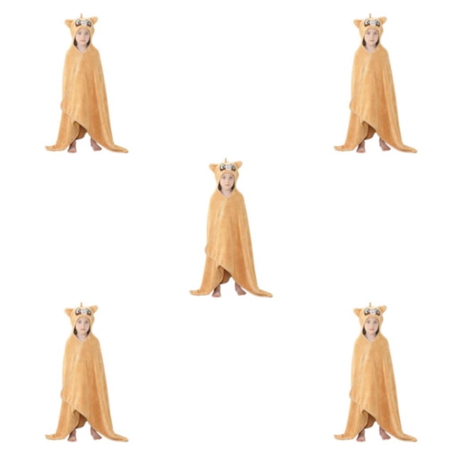 Qarigey Hotel Toalla de baño para niños Absorbente de agua Dibujos animados Adorable Albornoz de ducha Ponchos Suministros de baño Marrón Type2 NO2