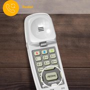AT&T 210 Corded Trimline Phone with Speed Dial and Memory Buttons, White