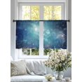 thumbnail image 6 of Sheer Curtains 45 Inches Long, Blue Ombre Sky Light Filtering Window Curtains for Living Room/Bedroom, Vibrant Starry Sky Rod Pocket Voile Sheer Curtain Drapes, 52"W x 45"L, 2 Panels, 6 of 8