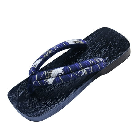 

KaLI_store Flip Flops for Men Men s Flip Flops Casual Comfort Thong Sandals Non-Slip Slippers for Beach Dark Blue