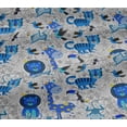 thumbnail image 5 of oneOone Cotton Jersey Blue Fabric Cute Animal Sewing Fabric By The Yard Printed Diy Clothing Sewing Supplies 58 Inch Wide, 5 of 6