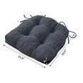 thumbnail image 3 of Navy Blue Tufted Memory Foam Dining Chair Cushions Set of 4 with Non Slip Backing and Secure Ties for Kitchen Chairs, 3 of 6