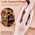 thumbnail image 6 of JUUTREN Automatic Curling Iron 1 Inch Hair Curler, Rotating Wand Curling Iron for Waves, Beach Curls & Hair Waver, Dual Voltage 110-240V, 4 Heat Settings 320℉-430℉, Hair Wand Auto Shut Off, Pink, 6 of 7
