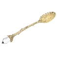 thumbnail image 5 of Uxcell Stainless Steel Flower Pattern Mini Dessert Coffee Tea Spoon Gold Tone, 5 of 7