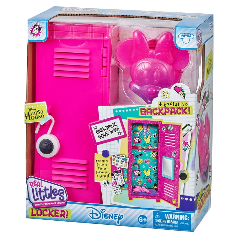 REAL LITTLES Disney - Minnie Mouse Locker and Exclusive Backpack. Customize  Your Locker with 10 Surprises