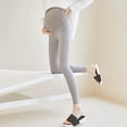 thumbnail image 6 of HANXIULIN Womens Maternity Leggings Pants Fashion High Waist Pants Thin Fake Shark Skin Pregnant Women Leggings Pants, Sizes M-XL, 6 of 8