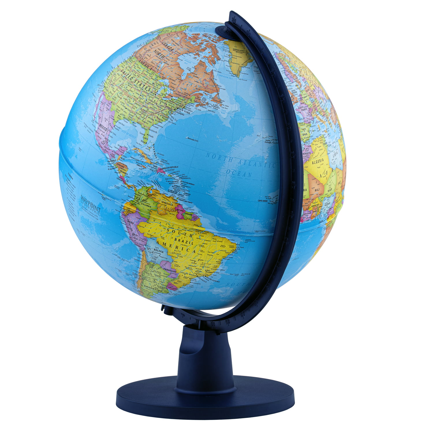 Advantus 12 Inch Desktop World Globe with Blue Oceans 30502