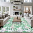 thumbnail image 4 of Ocean Plant Washable Living Room Rugs 5'x8', Watercolor Green Seagrass Coral Pigment Low Pile Throw Large Area Rug Non-Slip Sturdy Edge Binding Carpet for Living Room Kitchen Office, 4 of 9