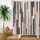 thumbnail image 5 of Cortina de ducha rústica de madera de 182 x 182 cm, estilo granja occidental, tablones de madera antiguos, marrón, retro, de madera dura, tela campestre, para decoración de baño, impermeable,, 5 of 6
