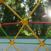 ActivPlay 12 Geo Dome Climber with Swing Set - 3-in-1 Gym, Basketball Hoop & Trapeze Bar, ASTM Certified