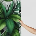 thumbnail image 3 of GOSMITH Tropical Green Leaves Geometric Background Shower Curtain, Multiple Sizes White, 3 of 6