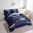 thumbnail image 3 of Castle Fairy Football Print Bedding Comforter Set 7-Piece for Kids Children Teens,Sport Theme King Bedding Sets,Ball Gamer Ultra Soft Bed Sheets,Ultra Soft Home Decor,Reversible, 3 of 8