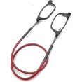 thumbnail image 1 of Gafas de lectura TR90 plegables y portátiles con soporte magnético para colgar en el cuello para hombres y mujeres, color negro y gris, 1,0 x, 1 of 5