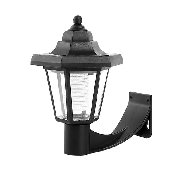 Moyic Linterna de pared solar Exterior LED Hexágono Linterna de pared Blanco cálido ABS Aplique de pared Accesorio de iluminación con marco negro Iluminación y accesorios Moyic HA016428-00