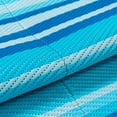 thumbnail image 6 of BERTHMEER 5'x8' Outdoor Plastic Straw Rugs on Clearance Waterproof Patio Rugs，Camping Rugs，Porch Rugs，RV Rugs，Deck Pool Rugs，Stripes，Blue, 6 of 8