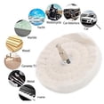 thumbnail image 2 of White cloth polishing disc, flat, cotton, for mirror surface, with handle, 100 mm, 2 of 4