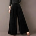 thumbnail image 2 of LYXSSBYX Wide Leg Sweatpants Women Plus Size Women's Fashion Casual Full-Length Loose Pants Solid High Waist Trousers Long Straight Wide Leg Pants, 2 of 8