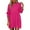 Hot Pink, variant on Siilsaa Womens Summer Tunic Dress Casual Loose Short Sleeve Crew Neck Flowy Swing Mini Shift Dresses Black,L
