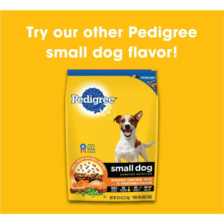 Pedigree Small Dog Food Grilled Steak Vegetable Flavor Complete Nutrition Digestive Immune Health 15.9 lbs Walmart