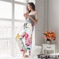 thumbnail image 6 of Picia Colorful Flowers Womens Soft Woven Cotton Elastic Waistband Sleep Pajama Pant Lounge Sleep Pant With Pockets And Drawstring-XX-Large, 6 of 9
