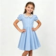thumbnail image 3 of 1950s Vintage Dresses for Girls Party Birthday Poster Formal Fancy Flower Princess Dresses Light Blue 6-7 Years, 3 of 6