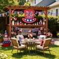 thumbnail image 4 of Lzobxe 4th of July Door Sign Decorations, 250th Anniversary Wooden Hanging, Hat Style Ornaments for Front Door, Outdoor Porch, Home Wall, 4 of 8