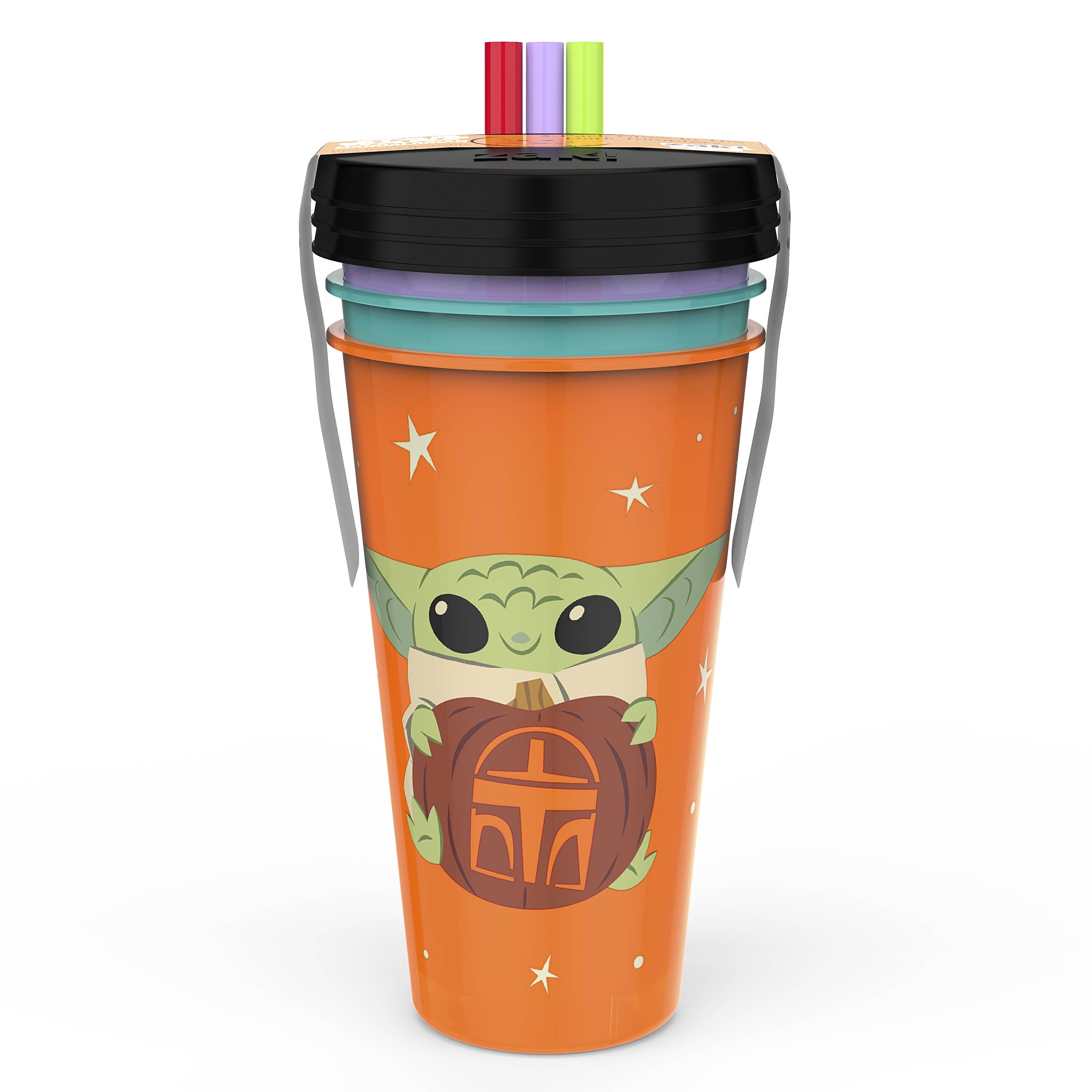 Baby Yoda Drinking Straw Star Wars Kids Birthday Party Reusable