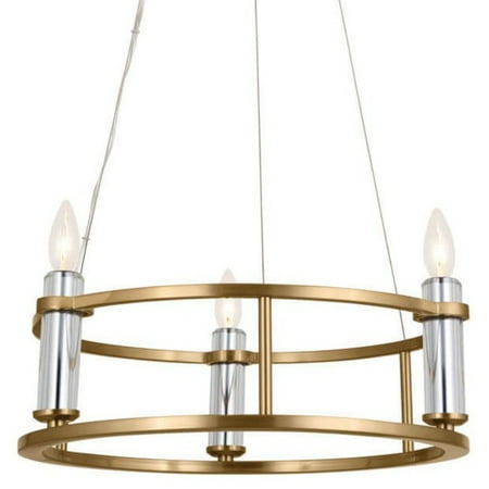 

Kichler 52493 Rosalind 3 Light 20 Wide Crystal Candle Style Chandelier - Brushed Natural