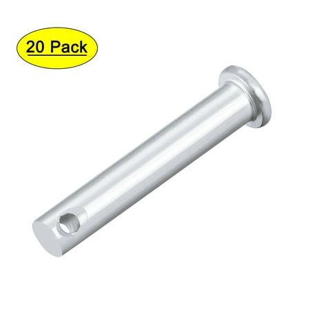 

Single Hole Clevis Pins 8mm x 45mm Flat Head Zinc-Plating Solid Steel Link Hinge Pin 20Pcs