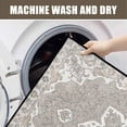 thumbnail image 4 of Washable Vintage Kitchen Mat 31"x20" Non Slip Soft Plush Low Profile Kitchen Rug, Distressed Medallion Oriental Style Sink Mat for Laundry Room Bedroom Office, 4 of 6