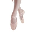 thumbnail image 3 of Danzcue Zapatilla de ballet rosa de lona con suela dividida para adultos 10 M US, 3 of 5