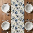 thumbnail image 4 of Table Runner 70 Inches Long for Kitchen Dining, Navy Blue Floral Dresser Scarf Farmhouse, Dining Table Decorations for Wedding/Parties, Vintage Flowers Elegant Pastoral Rustic 13 x 70 In, 4 of 8
