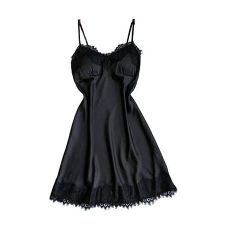 

Eyicmarn Women s Satin Silk Sleepwear Pajamas Nightdress Lingerie S M L XL