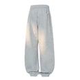 thumbnail image 4 of Jerdar Men's Solid Drawstring Jogger Sweatpants Elastic High Waist Cuffed Ankle Loose Casual Trousers For Fall Winter Workout Pants for Men, 4 of 9