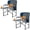 Blue-2 Set, variant on Aluminum Oversized Camping Chair, Lightweight Portable Directors Chair with Side Table Detachable Side Pocket for Outdoor Camping, Lawn, Picnic, Support 400lbs
