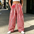thumbnail image 4 of Cfrylhy Womens Striped Jeans Wide Leg Baggy Denim Pants Trendy Casual Trousers with Pockets, 4 of 7