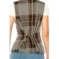 thumbnail image 6 of Women's Dressy Casual Racerback Vest Three Button Tuxedo Suit Waistcoat, 6 of 6