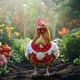 thumbnail image 4 of Decoración navideña de gallinas en forma de enchufe | Estaca de animales de granja para jardín al aire libre | Decoración acrílica de animales para jardín para exhibir en Navidad, 4 of 5
