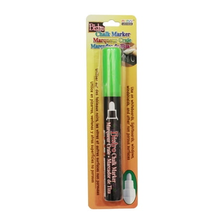 Uchida Bistro Chalk Marker, Broad, Carded Packaging, Fluorescent Green