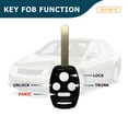 thumbnail image 4 of AKS KEYS New Replacement for 3 Buttons Honda Remote Key Shell with Chip Holder (10 Pack), 4 of 5