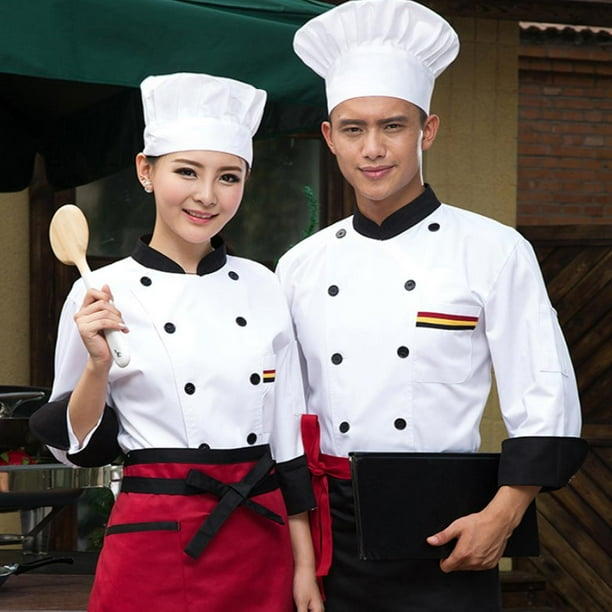 Unisex Chef Jacket Uniform for Unisex Chef Apparel 4 Size White L