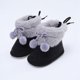 thumbnail image 3 of Bebé Color Sólido Más Terciopelo Zapatos De Algodón Doble Pompón Fondo Suave Niño Botas De Nieve Del, 3 of 4