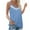 Blue womens tops summer, variant on USSUMA Womens Summer Tops and Blouses Trendy V Neck Flowy Color Block T-Shirts for Women Dressy Casual Sleeveless Spaghetti Strap Camis Shirt Tunics Plus Beach