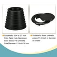 thumbnail image 3 of Uxcell 2 Inch Table Umbrella Hole Ring Cap and 1.5 Inch Umbrella Cone Wedge Set, Black, 3 of 6