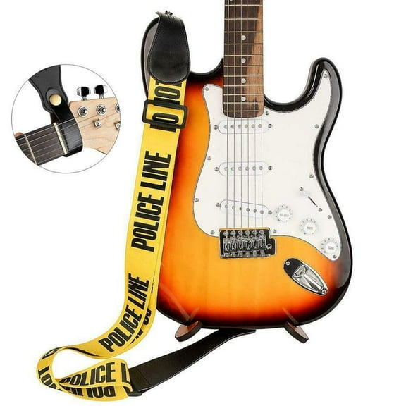 Adjustable Polyester Zebra Guitar Strap With Pu Leather Ends For Electric Bass Guitar