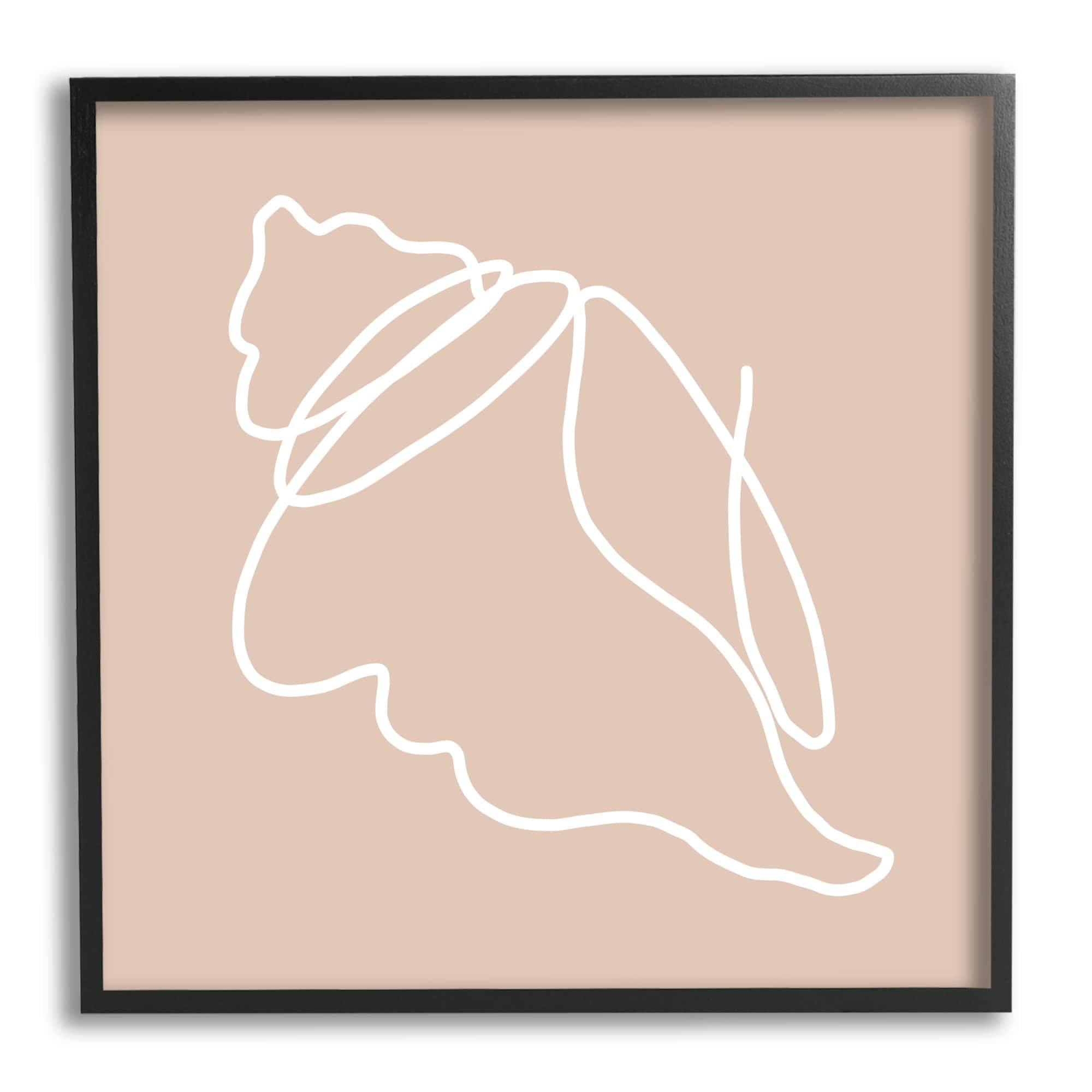 Stupell Industries Casual Line Doodle Seashell Ocean Life Drawing Graphic Art Gray Framed Art Print Wall Art, Design by Daphne Polselli
