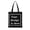 Black, variant on Personalized Everyday Canvas Tote Bag Custom Name Photo Daily Carry